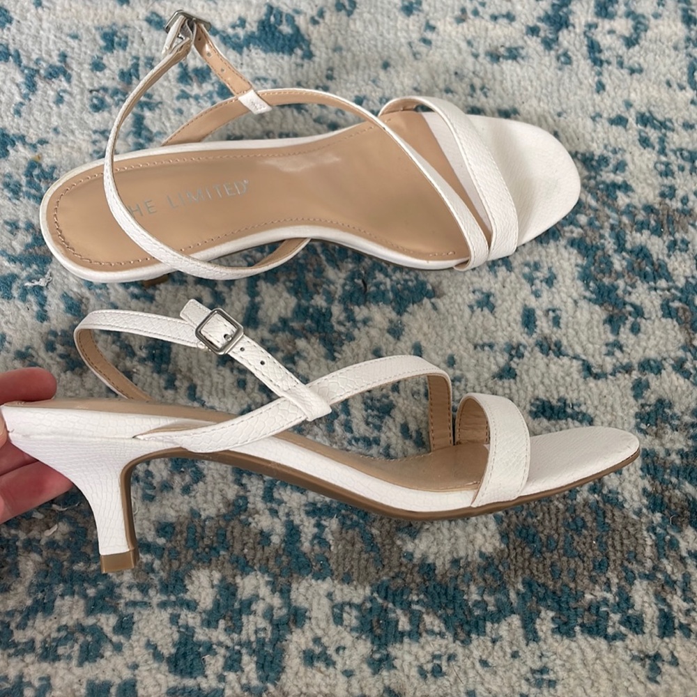 White Kitten Heels